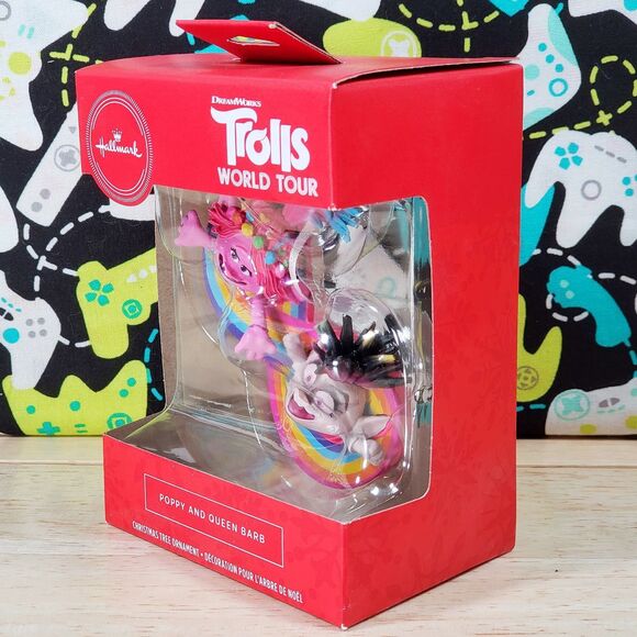 Hallmark DreamWorks Trolls World Tour POPPY AND QUEEN BARB Christmas Ornament - Picture 6 of 8